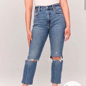 Abercrombie Ankle Straight Ultra High Rise Jean | Size 33/16R